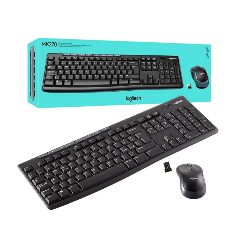 Combo teclado y mouse Logitech MK220 inalámbrico