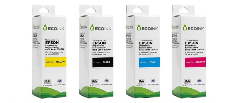 Kit de Tinta EcoInk 544/504 EPSON CMYK